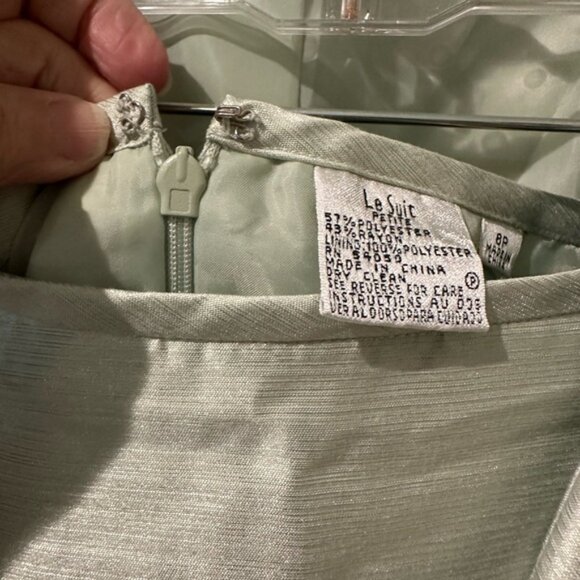 Le Suit Key Lime Green Suit Blazer Jacket and Pencil Skirt Set - Picture 13 of 14